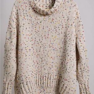 Seven7  For Man Kind Cream Cowl Neck Sweater